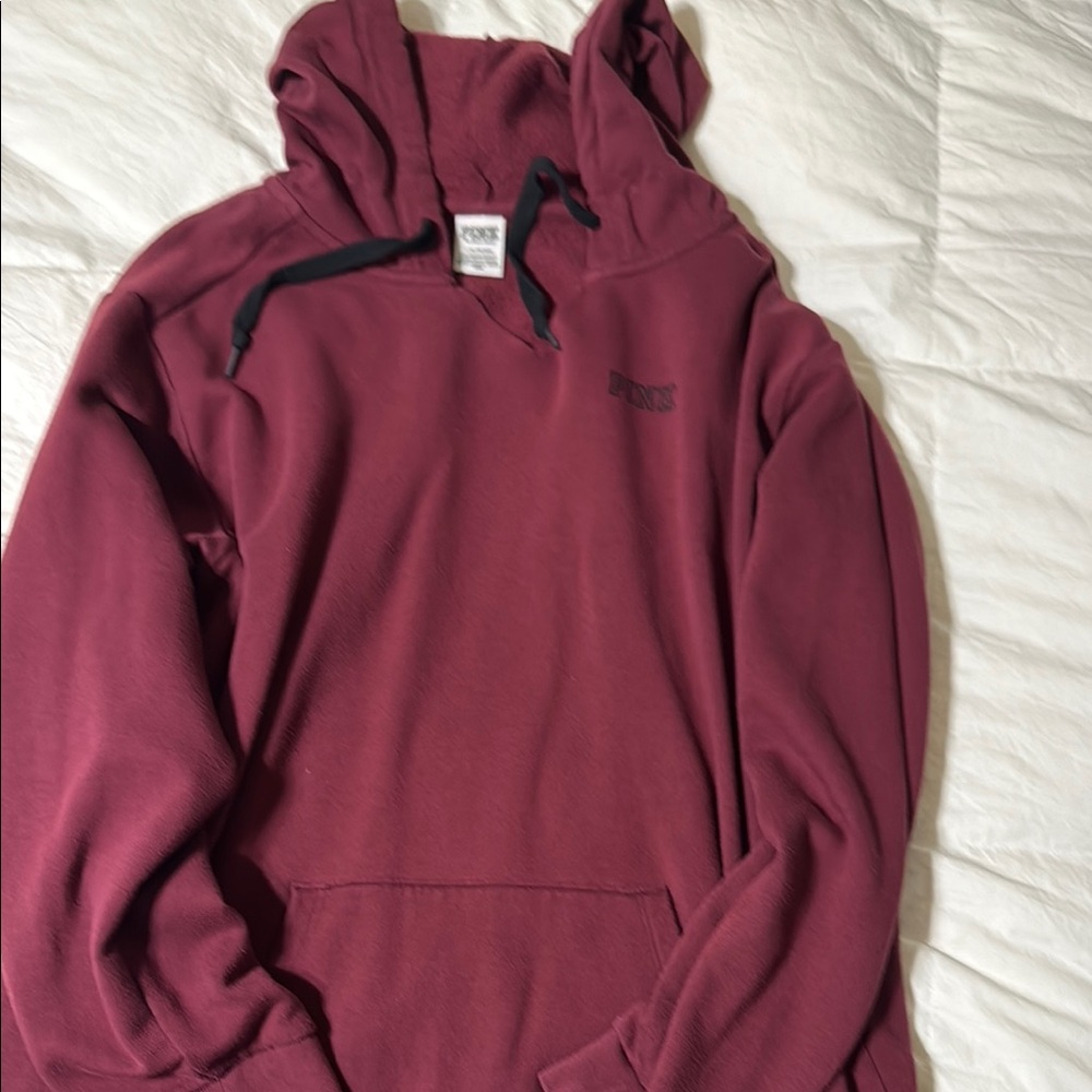 PINK Victoria's Secret Maroon Hooded Sweatshirt